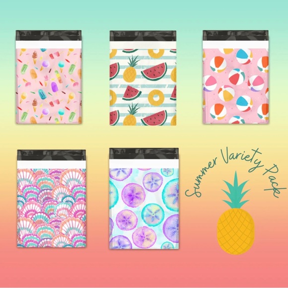 Summer Variety Pack Poly Mailers Shipping Envelopes 50 Pack PRICE I… - Picture 1 of 7